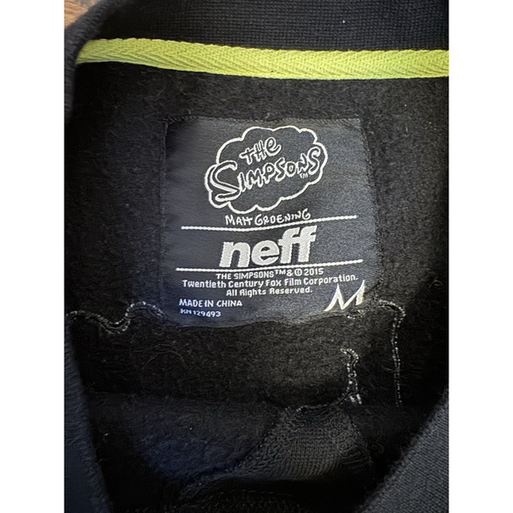 Neff Simpsons Skull Bart Tie Dye Crewneck Sweatshirt Mens Medium - Picture 4 of 11